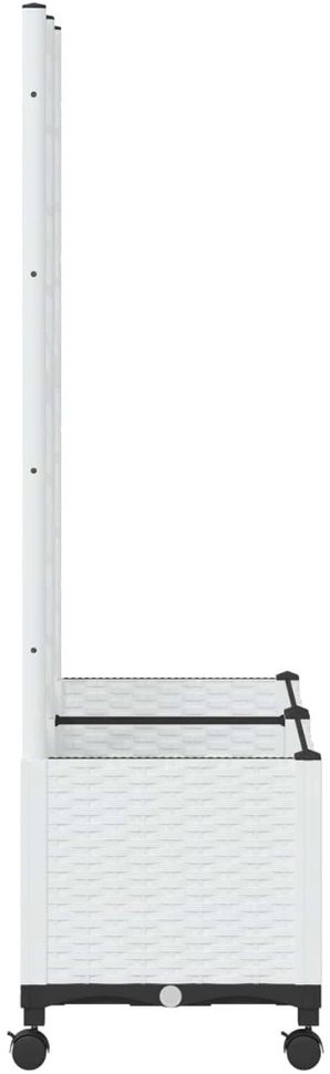 Sodo vazonas su treliu ir ratais Balta 80 x 40 x 146 cm PP