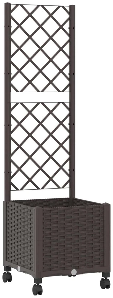 Sodo vazonas su treliu ir ratais Ruda 40 x 40 x 146 cm PP