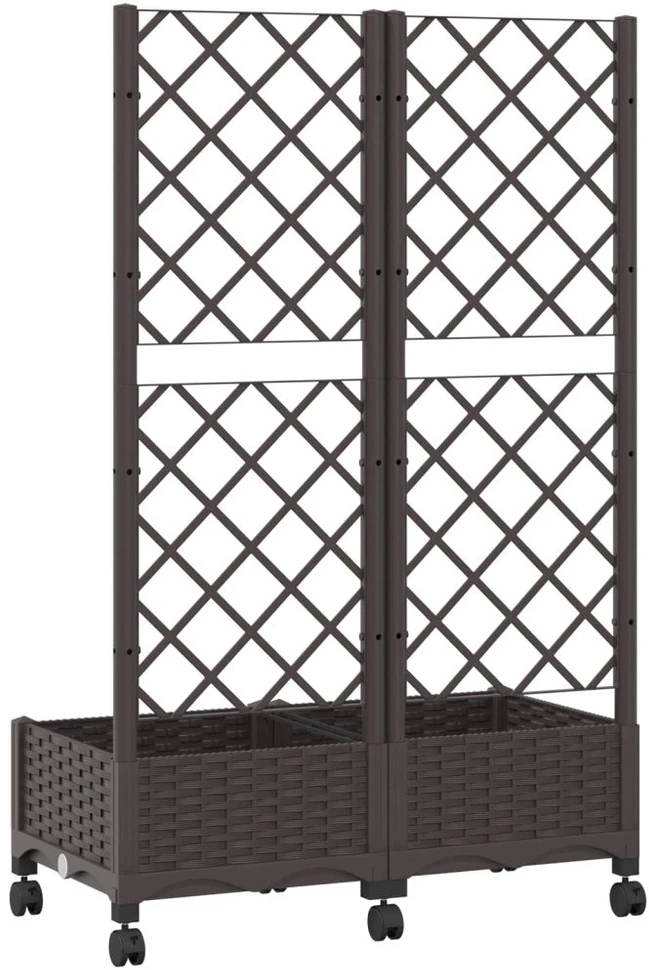 Sodo vazonas su treliu ir ratais Ruda 80 x 40 x 131,5 cm PP