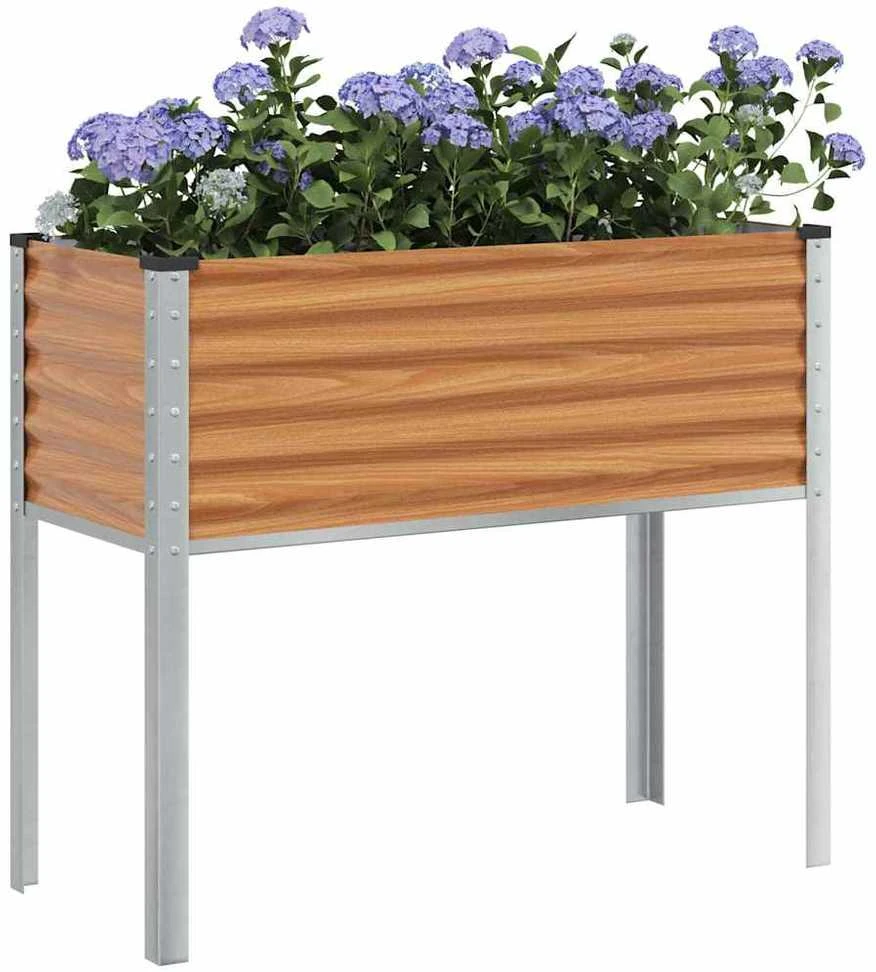 Sodo vazonas Šviesiai rudas 100 x 45 x 90 cm Cinkuota plienas