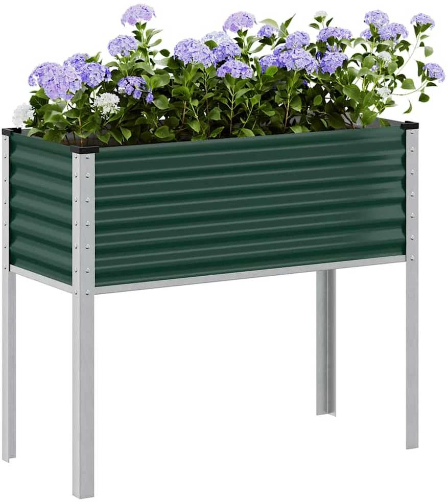 Sodo lovelis, žalios spalvos, 100x41x90cm, plienas