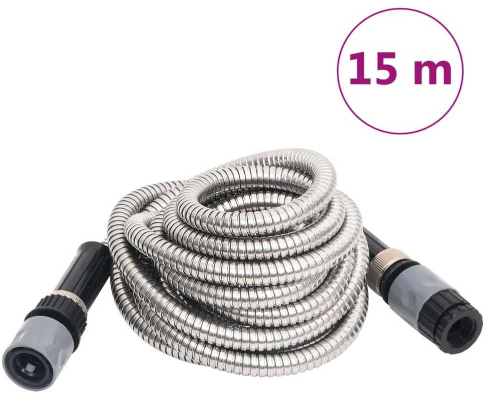 Sodo žarna su purškimo antgaliu, sidabrinė, 0,6", 15 m, plienas