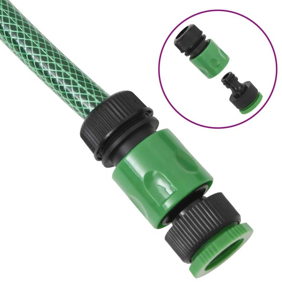 Sodo žarna su tvirtinimo detalėmis, žalia, 0,5", 10m, PVC
