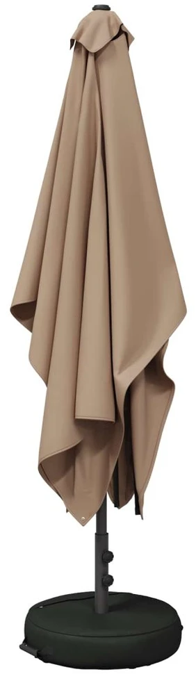 Sodų skėtis su baze 200 x 300 cm Poliesteris Stačiakampio Taupe