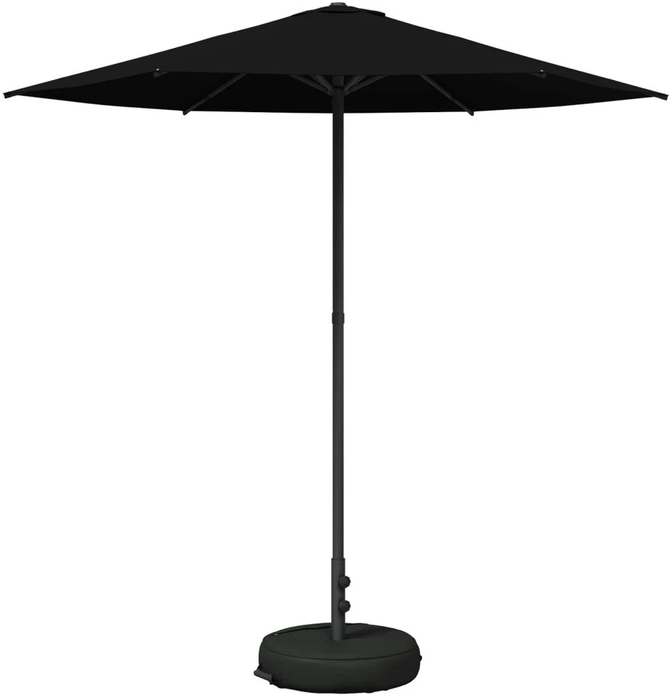 Sodų skėtis su baze 230 x 230 cm Poliesteris Stačiakampio Juoda