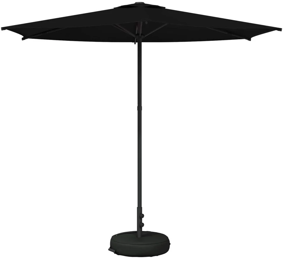 Sodų skėtis su baze 270 x 270 cm Poliesteris Stačiakampio Juoda