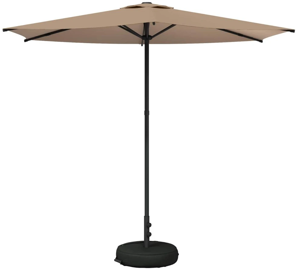Sodų skėtis su baze 270 x 270 cm Poliesteris Stačiakampio Taupe