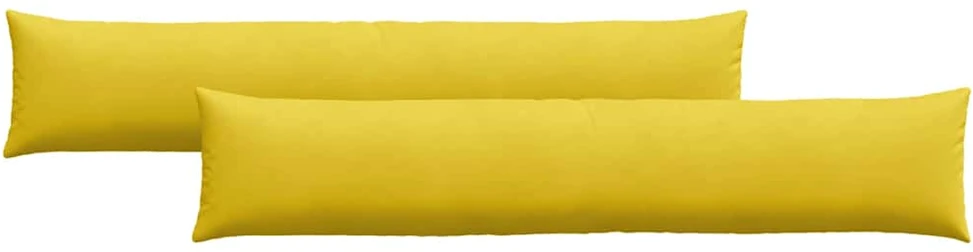 Sofa Pagalvės 2 pcs Geltona 200 x 40 cm Kordūrinis audinys