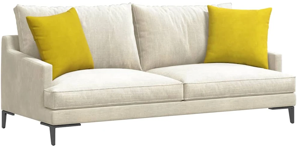 Sofa Pagalvės 2 pcs Geltona 45 x 45 cm Kordūrinis audinys