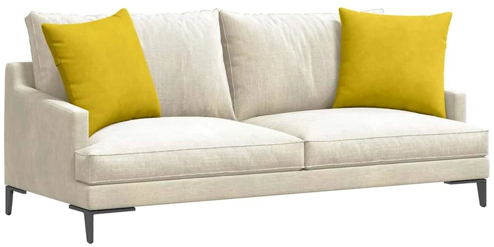 Sofa Pagalvės 2 pcs Geltona 50 x 50 cm Kordūrinis audinys