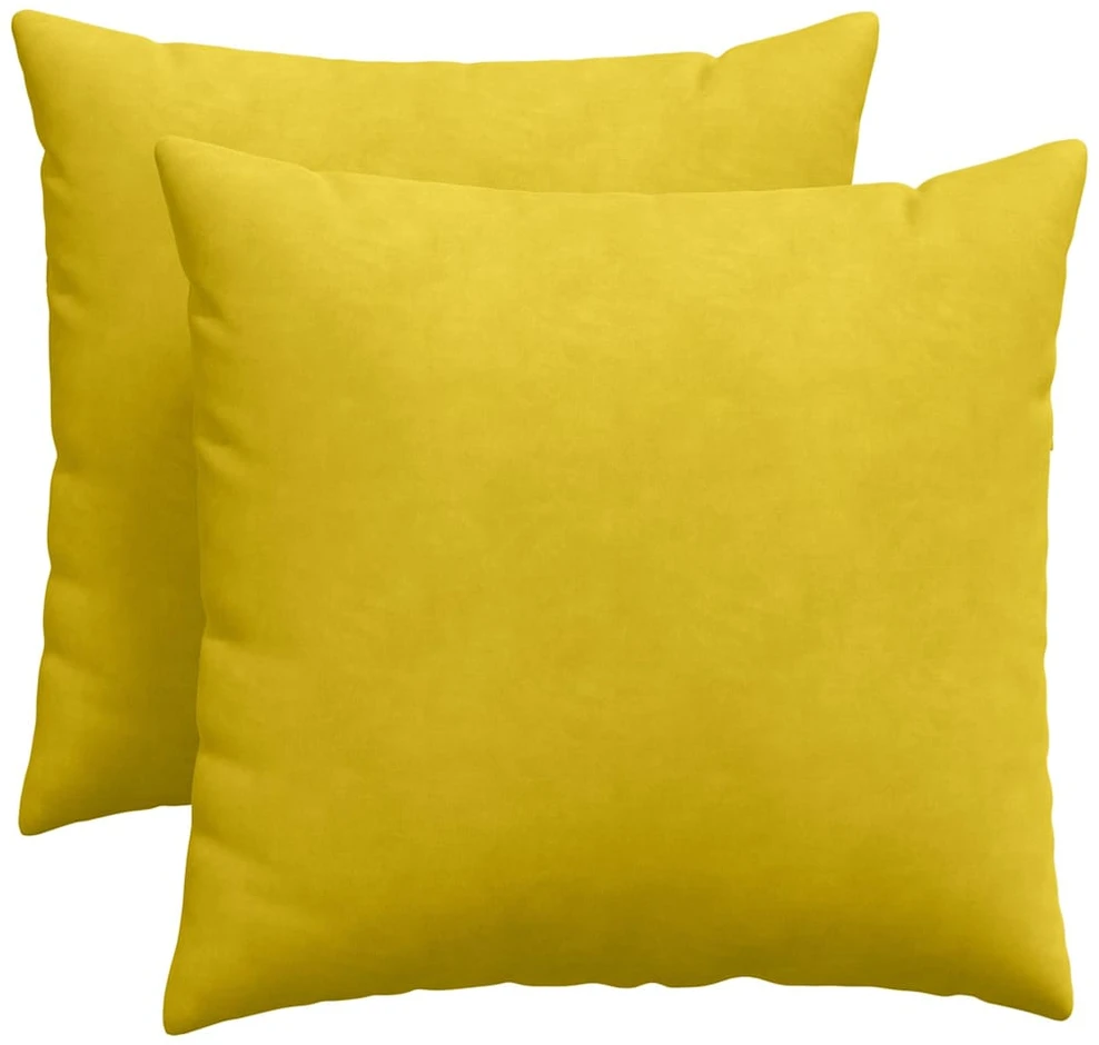Sofa Pagalvės 2 pcs Geltona 50 x 50 cm Kordūrinis audinys