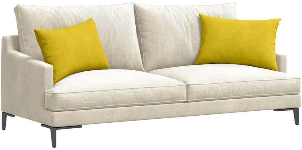 Sofa Pagalvės 2 pcs Geltona 60 x 40 cm Kordūrinis audinys