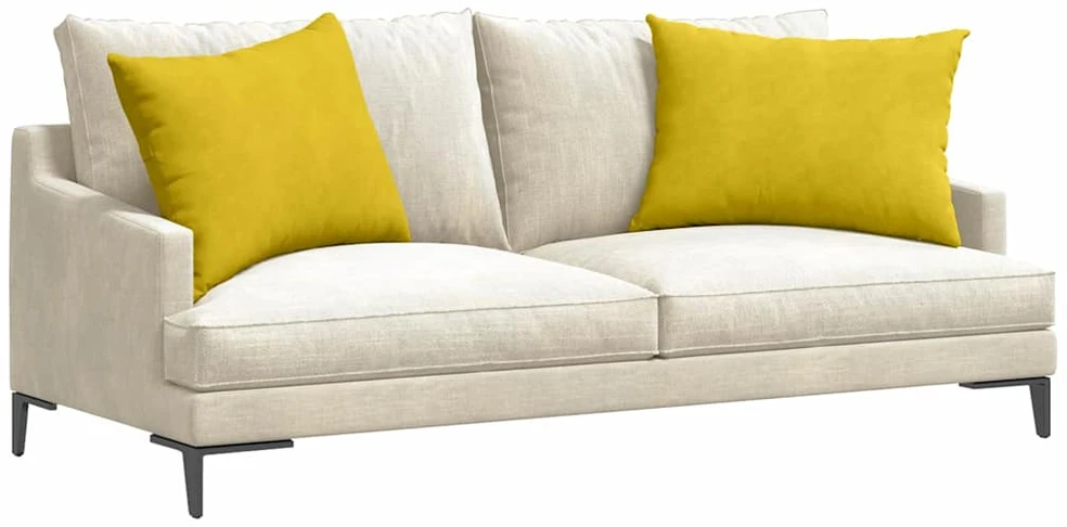 Sofa Pagalvės 2 pcs Geltona 70 x 50 cm Kordūrinis audinys