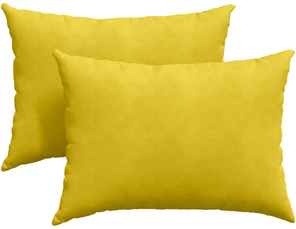 Sofa Pagalvės 2 pcs Geltona 70 x 50 cm Kordūrinis audinys