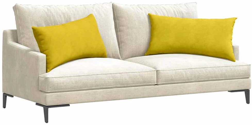 Sofa Pagalvės 2 pcs Geltona 80 x 40 cm Kordūrinis audinys