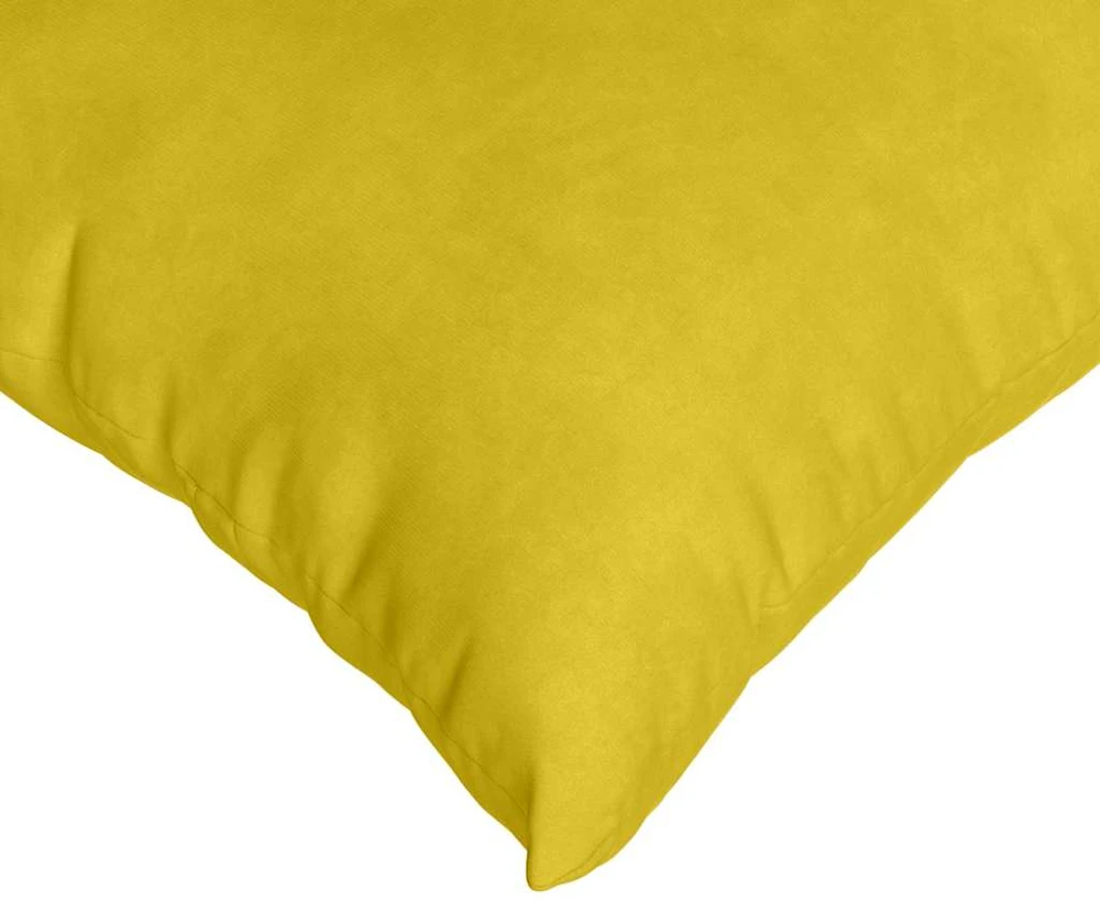 Sofa Pagalvės 2 pcs Geltona 80 x 80 cm Kordūrinis audinys