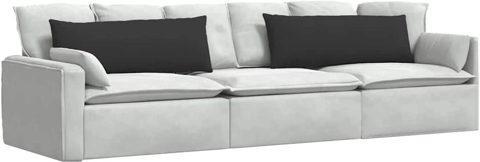 Sofa Pagalvės 2 vnt. audinys Juoda 120 x 40 cm