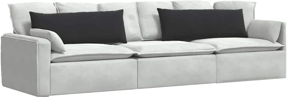 Sofa Pagalvės 2 pcs Juoda 120 x 40 cm Kordūrinis audinys