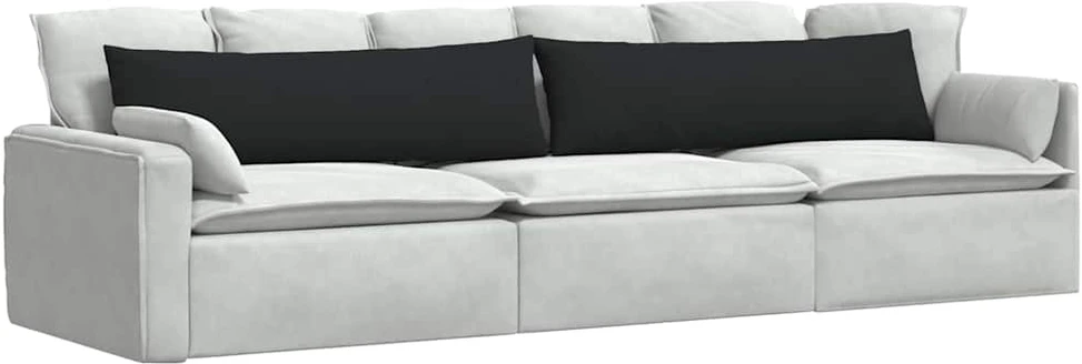 Sofa Pagalvės 2 vnt. audinys Juoda 145 x 40 cm