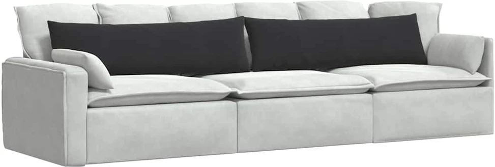 Sofa Pagalvės 2 pcs Juoda 145 x 40 cm Kordūrinis audinys