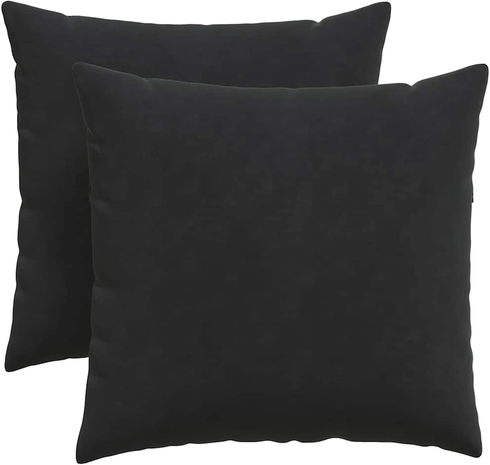 Sofa Pagalvės 2 pcs Juoda 45 x 45 cm Kordūrinis audinys