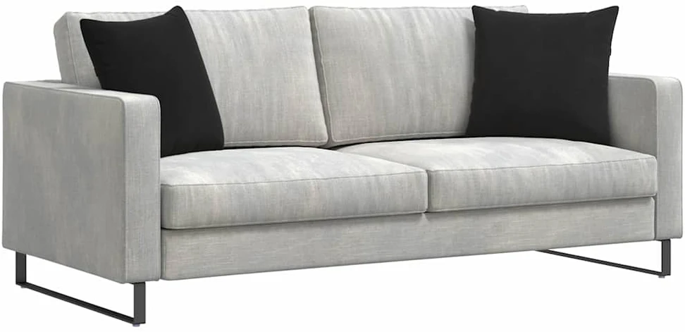 Sofa Pagalvės 2 pcs Juoda 45 x 45 cm Kordūrinis audinys