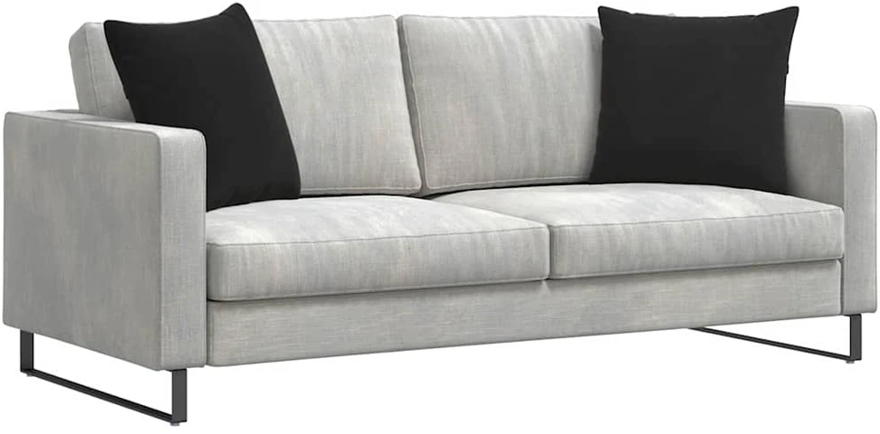Sofa Pagalvės 2 pcs Juoda 50 x 50 cm Kordūrinis audinys