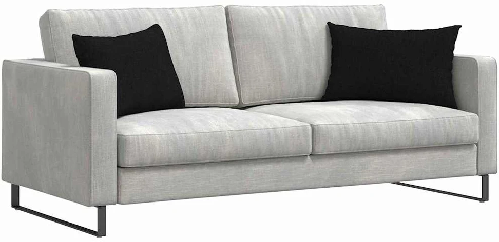 Sofa Pagalvės 2 vnt. audinys Juoda 60 x 40 cm