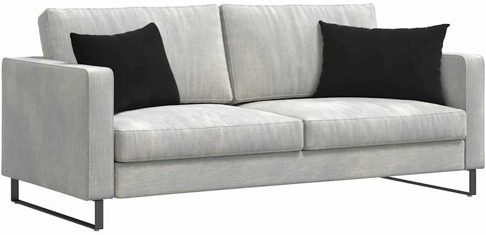 Sofa Pagalvės 2 pcs Juoda 60 x 40 cm Kordūrinis audinys