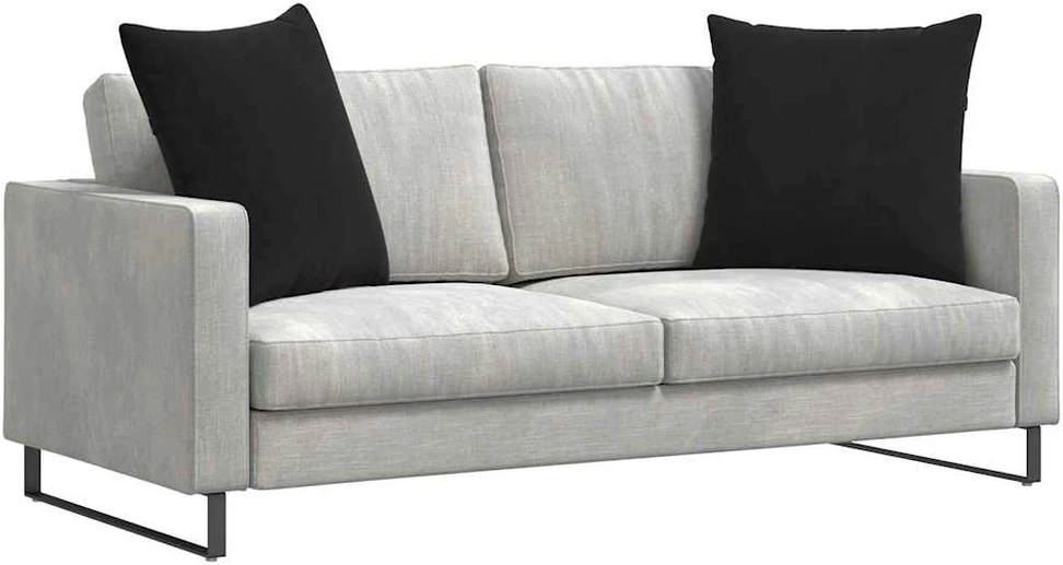 Sofa Pagalvės 2 pcs Juoda 60 x 60 cm Kordūrinis audinys