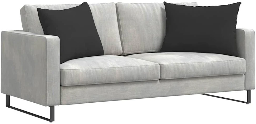 Sofa Pagalvės 2 vnt. audinys Juoda 70 x 50 cm