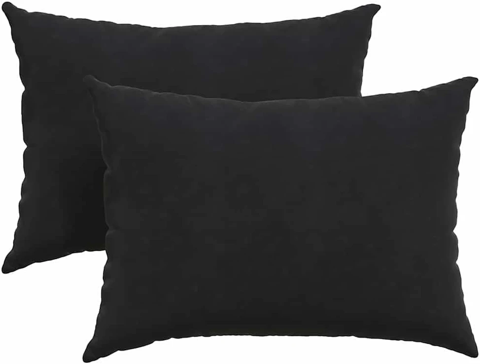 Sofa Pagalvės 2 pcs Juoda 70 x 50 cm Kordūrinis audinys
