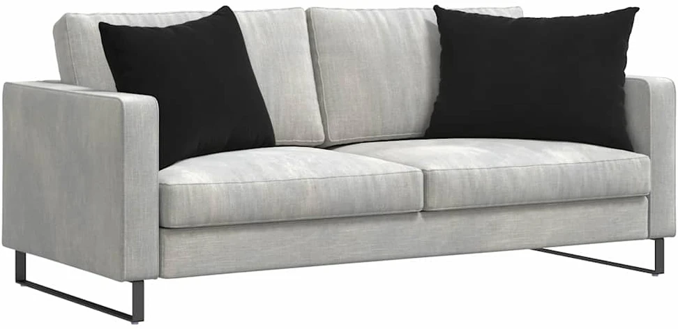Sofa Pagalvės 2 pcs Juoda 70 x 50 cm Kordūrinis audinys