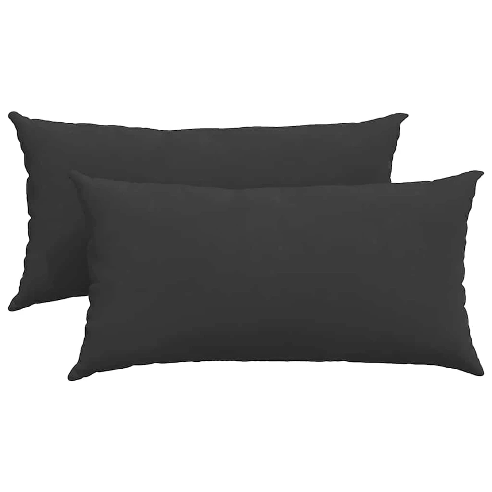 Sofa Pagalvės 2 vnt. audinys Juoda 80 x 40 cm