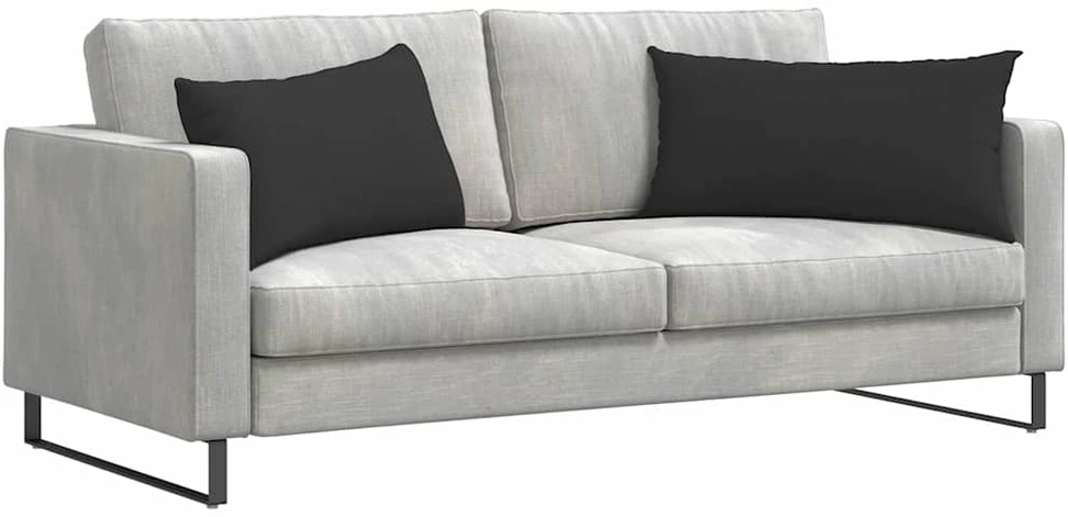 Sofa Pagalvės 2 vnt. audinys Juoda 80 x 40 cm