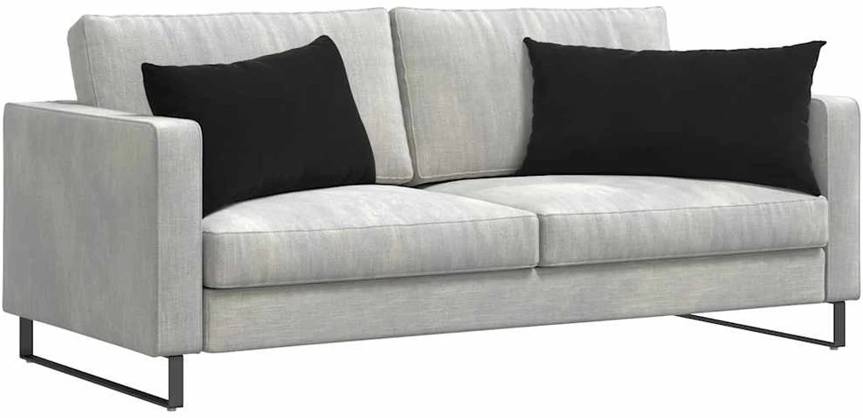 Sofa Pagalvės 2 pcs Juoda 80 x 40 cm Kordūrinis audinys