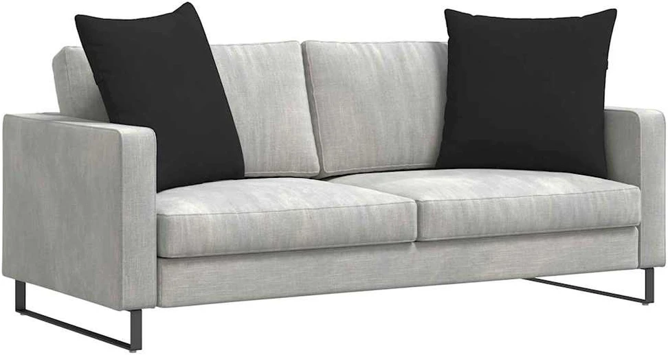 Sofa Pagalvės 2 vnt. audinys Juoda 80 x 80 cm