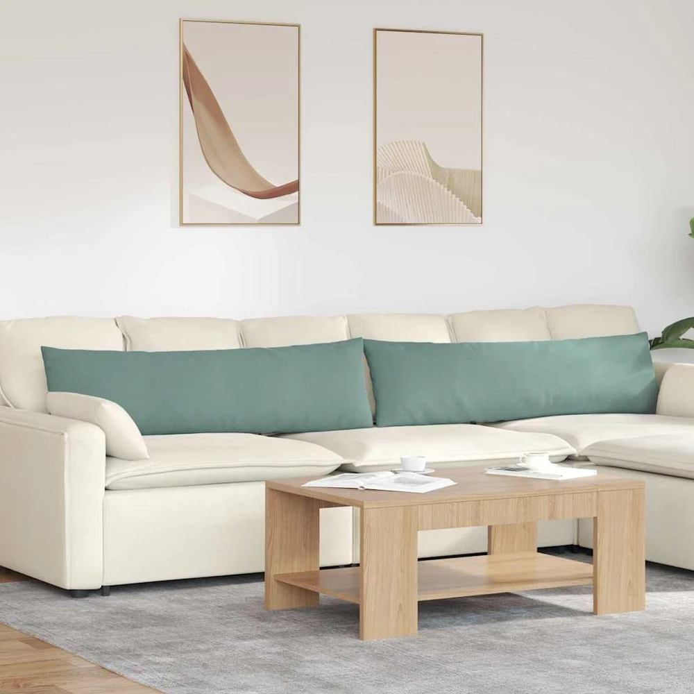 Sofa Pagalvės 2 pcs Jūrinė žalia 145 x 40 cm Kordūrinis audinys