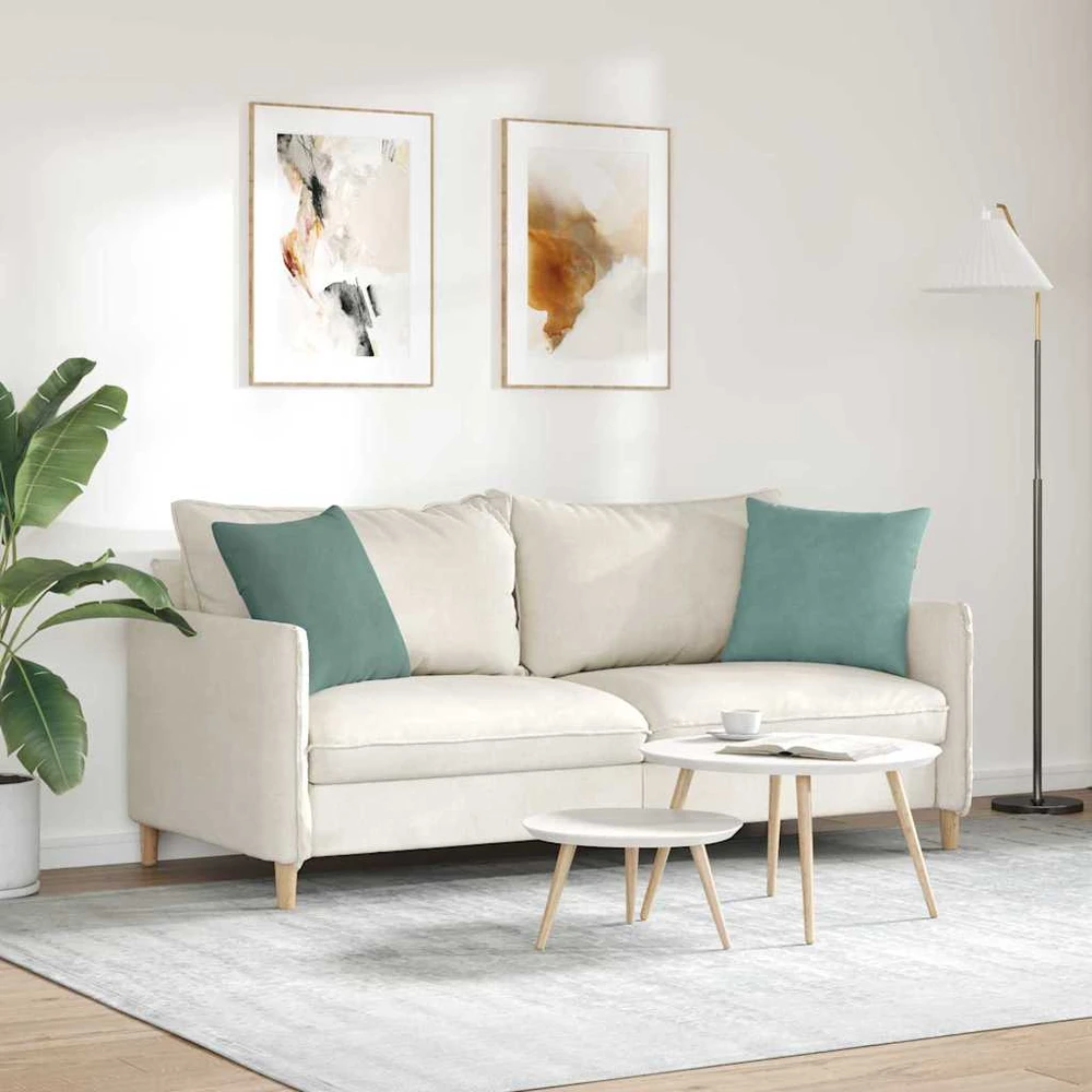 Sofa Pagalvės 2 pcs Jūrinė žalia 45 x 45 cm Kordūrinis audinys