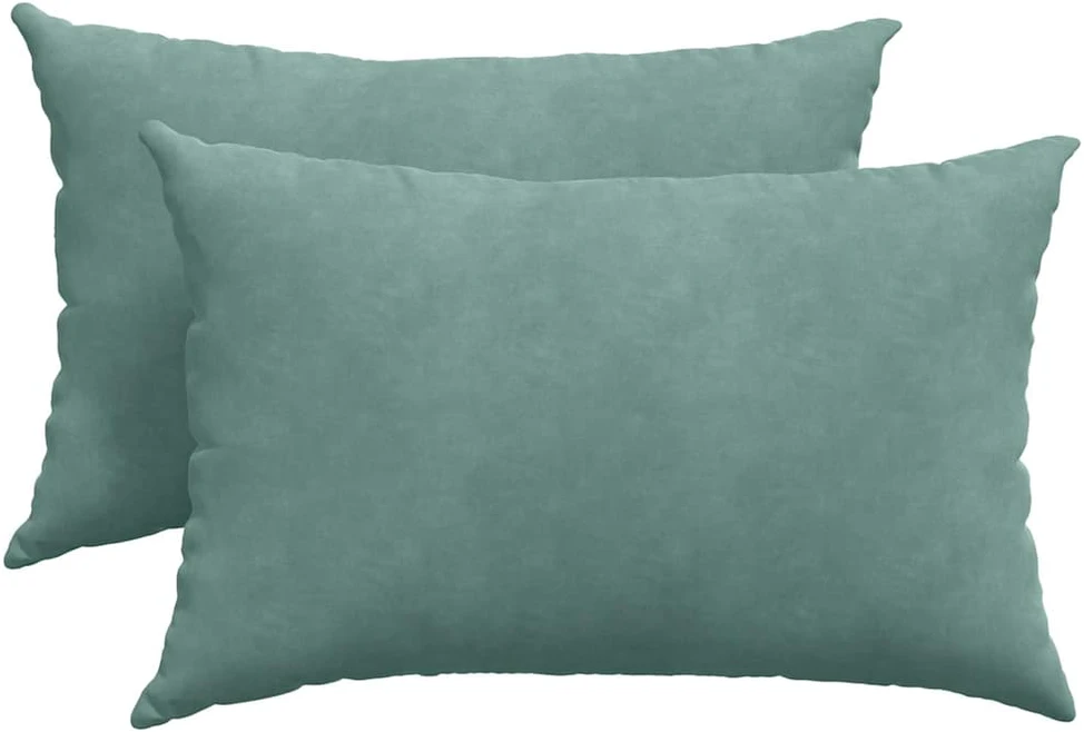 Sofa Pagalvės 2 pcs Jūrinė žalia 60 x 40 cm Kordūrinis audinys