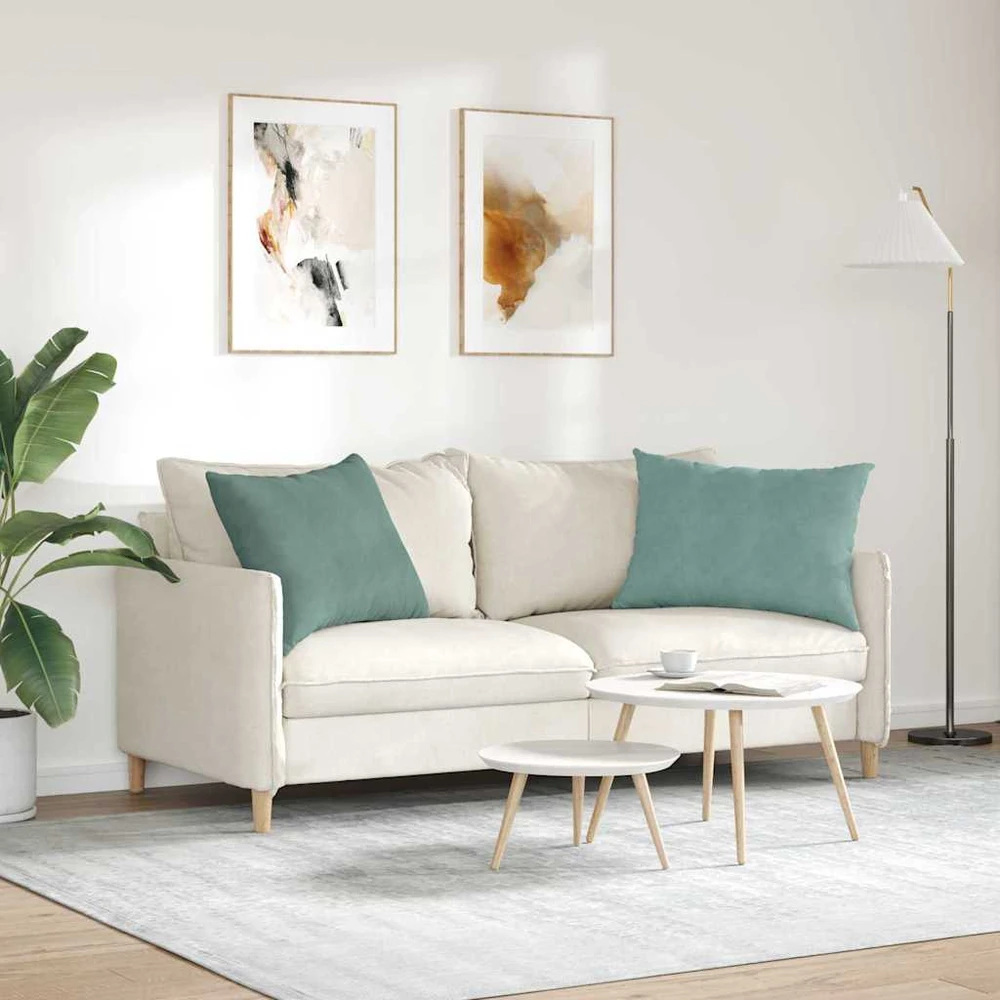 Sofa Pagalvės 2 pcs Jūrinė žalia 70 x 50 cm Kordūrinis audinys