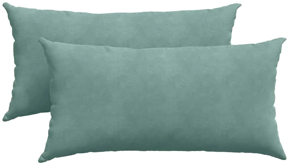 Sofa Pagalvės 2 pcs Jūrinė žalia 80 x 40 cm Kordūrinis audinys