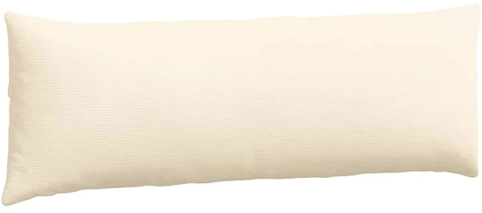 Sofa Pagalvės 2 pcs Kreminė 120 x 40 cm Kordūrinis audinys