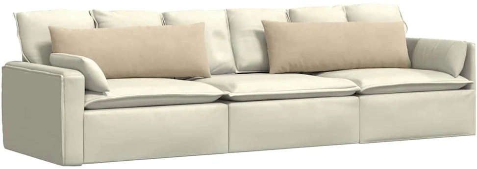 Sofa Pagalvės 2 vnt. audinys Kreminė 120 x 40 cm