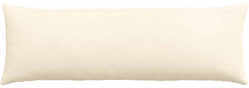 Sofa Pagalvės 2 pcs Kreminė 120 x 40 cm Kordūrinis audinys