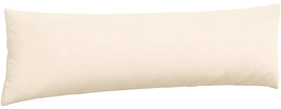 Sofa Pagalvės 2 pcs Kreminė 145 x 40 cm Kordūrinis audinys