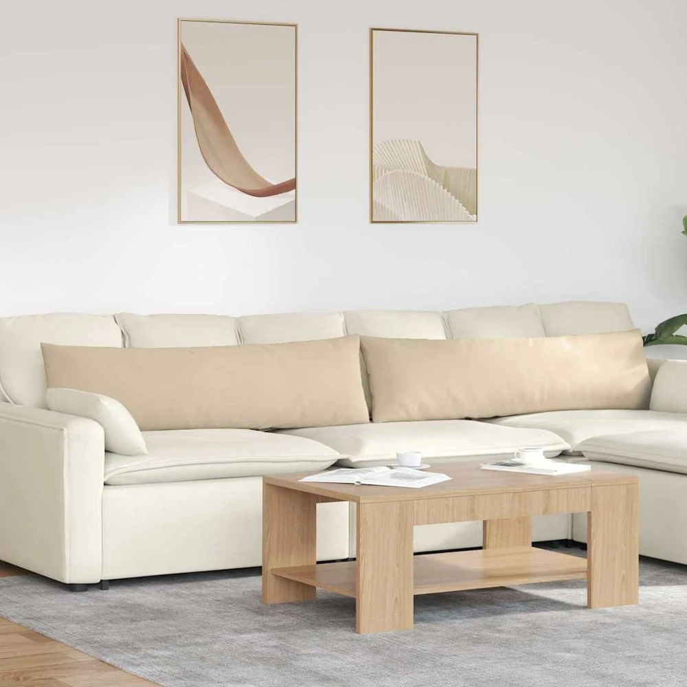 Sofa Pagalvės 2 vnt. audinys Kreminė 145 x 40 cm