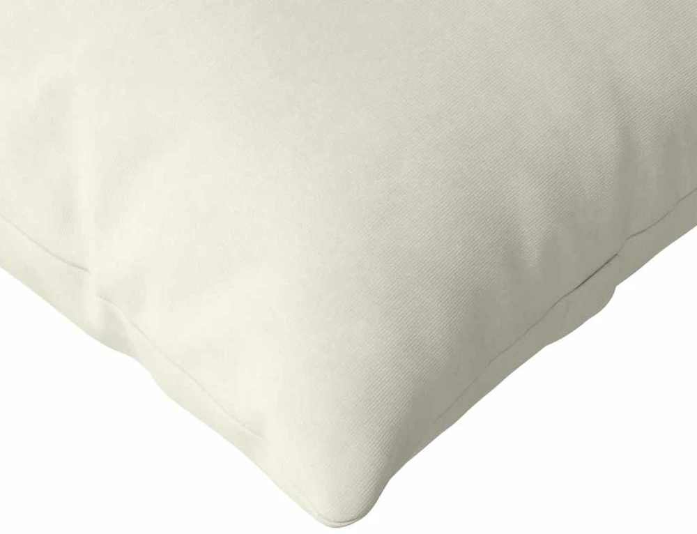 Sofa Pagalvės 2 pcs Kreminė 200 x 40 cm Kordūrinis audinys