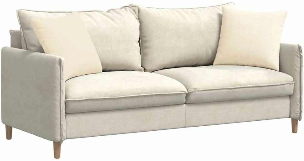 Sofa Pagalvės 2 pcs Kreminė 45 x 45 cm Kordūrinis audinys