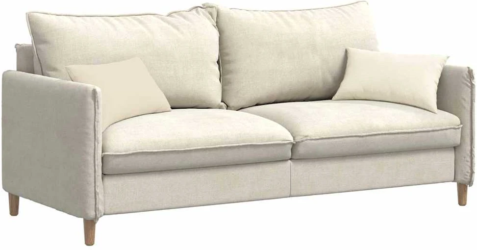 Sofa Pagalvės 2 pcs Kreminė 50 x 30 cm Kordūrinis audinys
